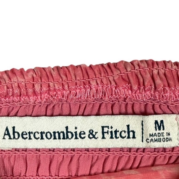 ABERCROMBIE & FITCH Emerson Angel Sleeve Mini Babydoll Dress Pink Floral, Medium - Picture 8 of 12